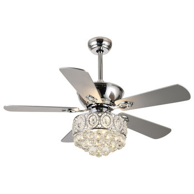 Crystal Fandelier 52 Inch Hugger Ceiling Fan With 5 Plywood Blades