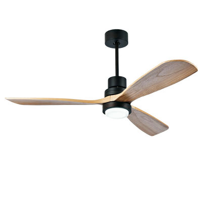 Bedroom Solid Wood Ceiling Fan With Light 52in Modern Wood Ceiling Fan