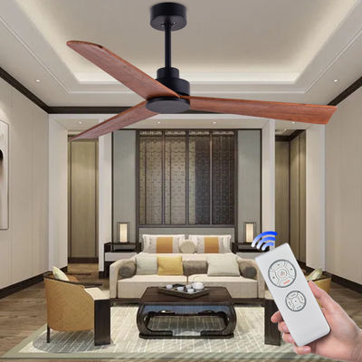 3 Wooden Blades 52 Inch Fan Brown Wood Ceiling Fan No Light