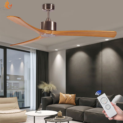 3 ABS Blades Wooden Ceiling Fan With Light And Remote Control