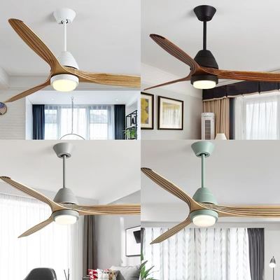 52 Inch LED 3 Blade Wood Ceiling Fan DC Motor Light Wood Ceiling Fan