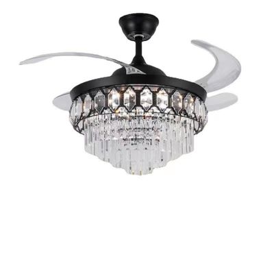 42 Inch High Quality Crystal Smart Ceiling Fan DC Motor for living room