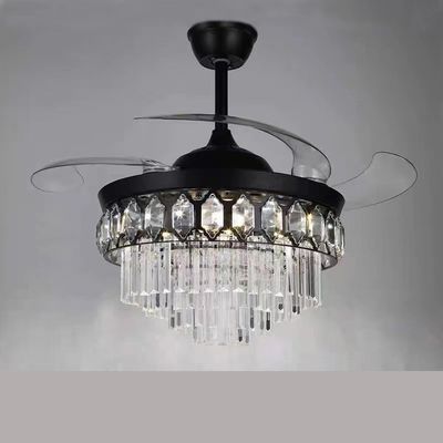 42 Inch High Quality Crystal Smart Ceiling Fan DC Motor for living room