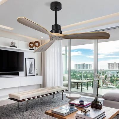 ECO 52 Solid Wood Ceiling Fan Natural Wood Ceiling Fan With Light