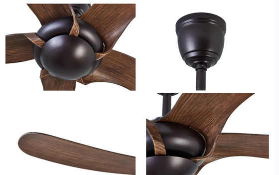 52 Inch High Airflow Quiet Ceiling Fan 5 ABS Blades For Office