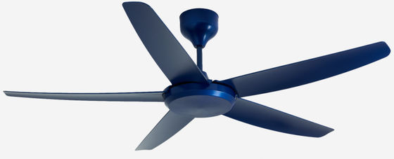 Modern Blue 56 Inch DC Motor Ceiling Fan Remote Control Without Light for living room