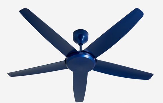 Modern Blue 56 Inch DC Motor Ceiling Fan Remote Control Without Light for living room