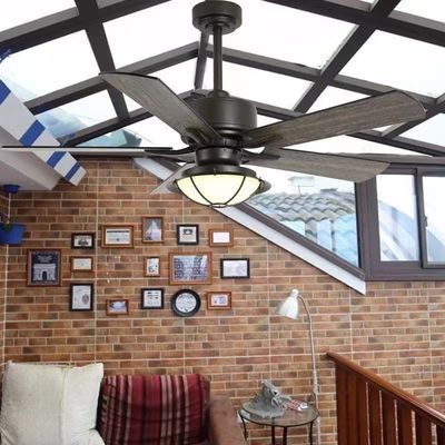 Plywood Blades Waterproof Ceiling Fan With Light Weatherproof Fans