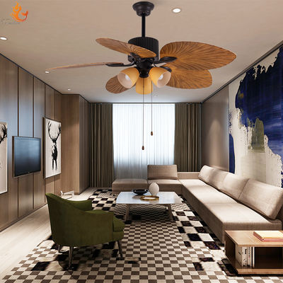 ABS Flower Design Ceiling Fan 52 Inch European Style Ceiling Fans
