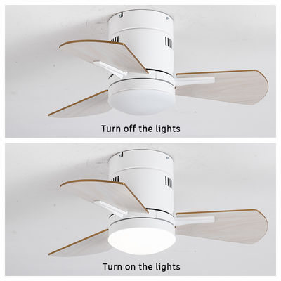 White 24 Inch Kitchen Ceiling Fans With Light Plywood Acrylic