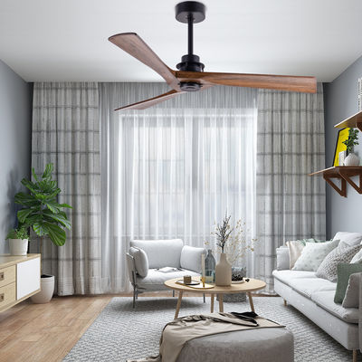 Decorated 3 Blade Wood Ceiling Fan With Light And Remote Control
