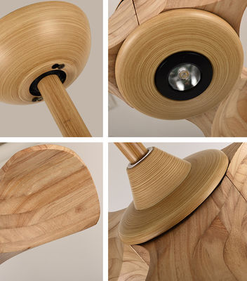 24 Inch Solid Wood Ceiling Fan Living Room Wood Fan With Light