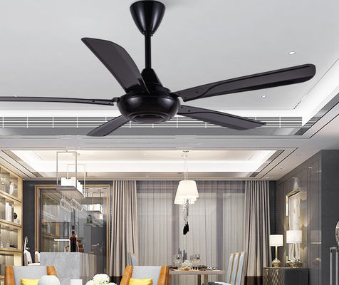 56 Inch ABS Black Ceiling Fan Low Noise With Remote Control