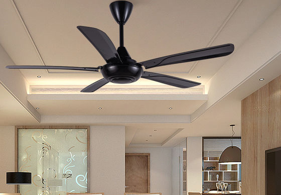 56 Inch ABS Black Ceiling Fan Low Noise With Remote Control