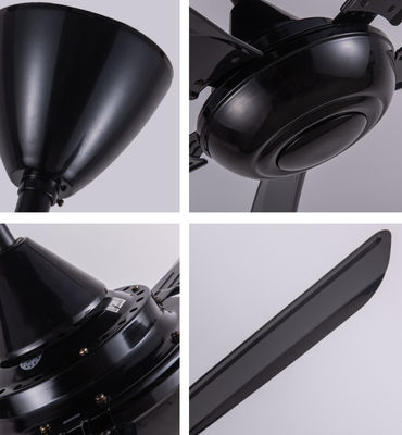56 Inch ABS Black Ceiling Fan Low Noise With Remote Control