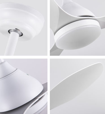 48in Kitchen Ceiling Fans With Light White 3 Blade Ceiling Fan