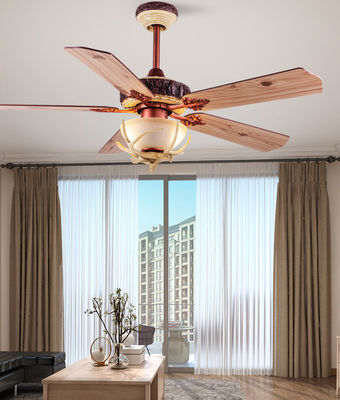 5 Plywood Blades 52 Ceiling Fan With Dimmable Light DC Motor