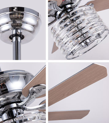 5 Plywood Blades 52 Inch Fandelier Modern LED Ceiling Fan DC Motor