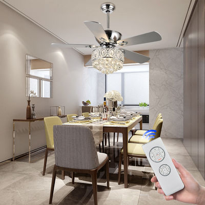 Crystal Fandelier 52 Inch Hugger Ceiling Fan With 5 Plywood Blades