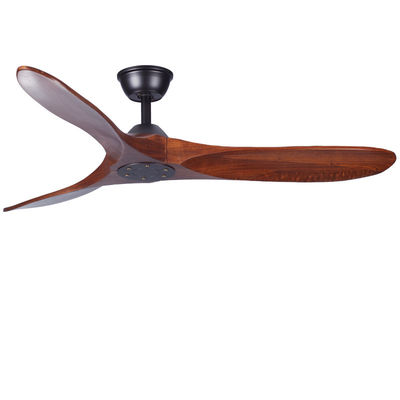 Decorative 60In ECO Fans 3 Blade Wood Ceiling Fan With Light