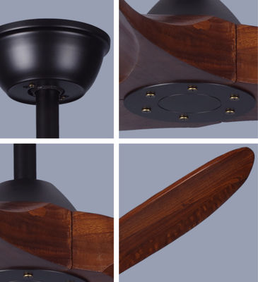 Decorative 60In ECO Fans 3 Blade Wood Ceiling Fan With Light