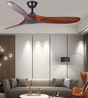 Decorative 60In ECO Fans 3 Blade Wood Ceiling Fan With Light