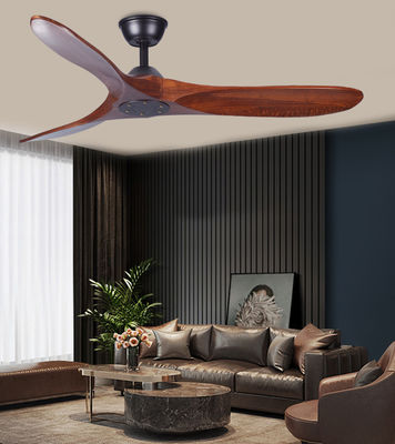 Decorative 60In ECO Fans 3 Blade Wood Ceiling Fan With Light