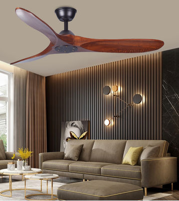 Decorative 60In ECO Fans 3 Blade Wood Ceiling Fan With Light