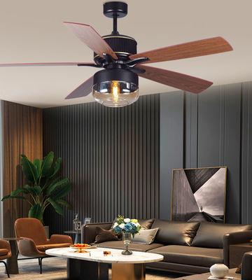 Plywood Blades 52 Inch American Ceiling Fans For Bedroom With Light