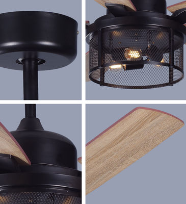 ECO 52In American Ceiling Fans Plywood Blades Remote Ceiling Fan With Light