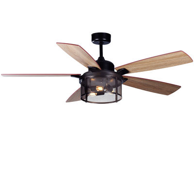 ECO 52In American Ceiling Fans Plywood Blades Remote Ceiling Fan With Light