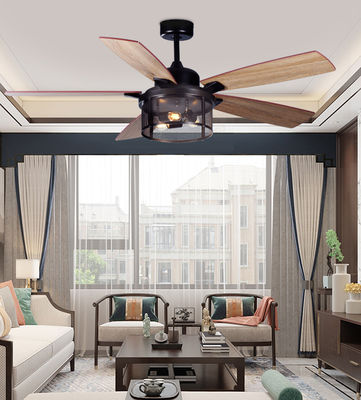 ECO 52In American Ceiling Fans Plywood Blades Remote Ceiling Fan With Light
