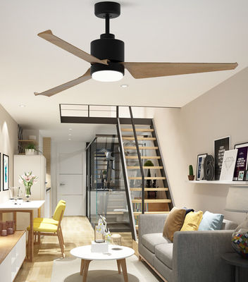 52In Americana Ceiling Fan Dc Ceiling Fan With Remote Black Brown