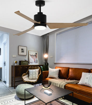 52In Americana Ceiling Fan Dc Ceiling Fan With Remote Black Brown