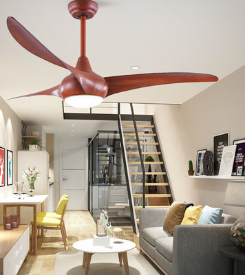 Color Changeable Modern LED Ceiling Fan 52 Inch Flush Mount Ceiling Fan