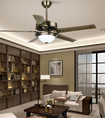 Europe Style Modern Ceiling Fan With Led Light Villa AC DC 5 Iron Blades