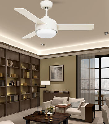 White 52in Contemporary Ceiling Fans For Living Rooms Bedrooms