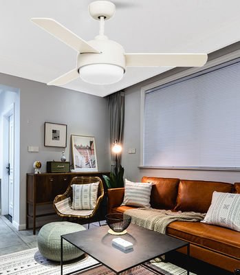 White 52in Contemporary Ceiling Fans For Living Rooms Bedrooms