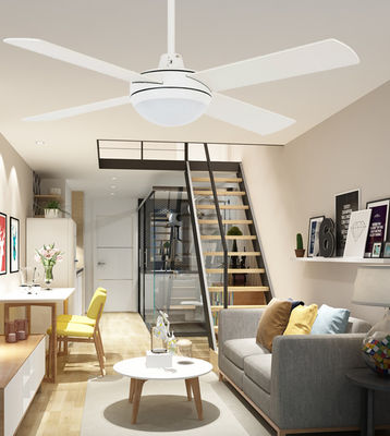 Four Plywood Blades 48 Ceiling Fan With Light DC Motor Low Noise