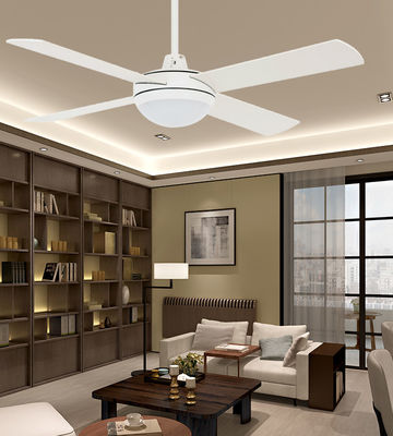 Four Plywood Blades 48 Ceiling Fan With Light DC Motor Low Noise