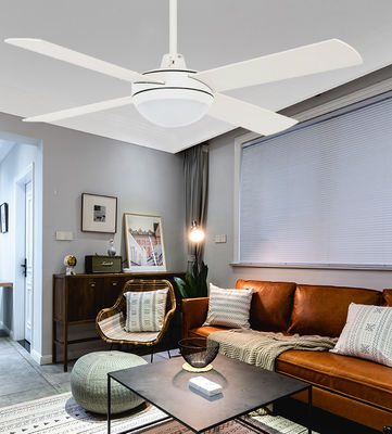 Four Plywood Blades 48 Ceiling Fan With Light DC Motor Low Noise