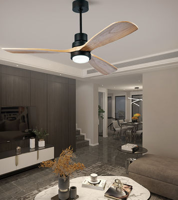 Bedroom Solid Wood Ceiling Fan With Light 52in Modern Wood Ceiling Fan