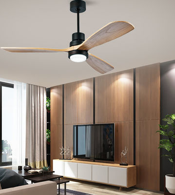 Bedroom Solid Wood Ceiling Fan With Light 52in Modern Wood Ceiling Fan