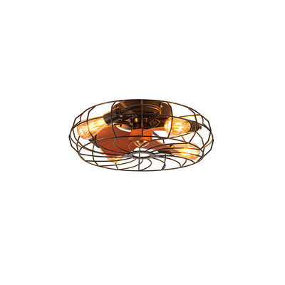 Brown DC 20 Blade Ceiling Fan 20 Inch Flush Mount Ceiling Fan
