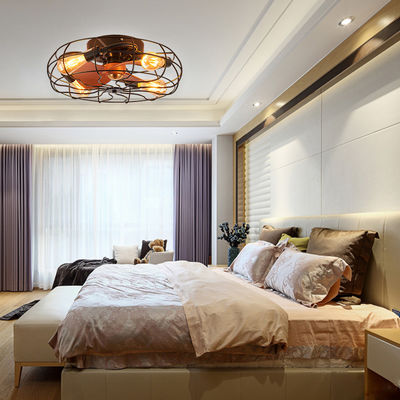 Brown DC 20 Blade Ceiling Fan 20 Inch Flush Mount Ceiling Fan