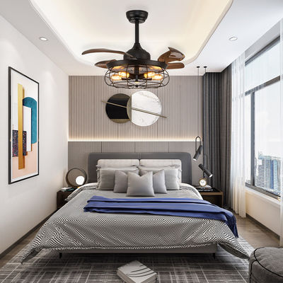 Bedroom Comfortable E27 52 Inch High Quality Smart Ceiling Fan DC Motor With Light