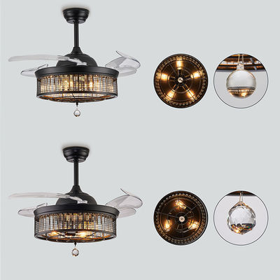 52 Inch Bedroom Comfortable High Quality Low Noise Ceiling Fan DC Motor With Light