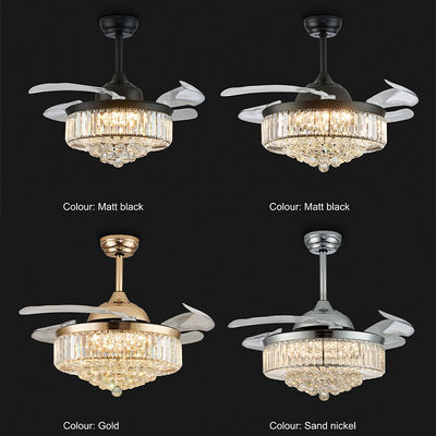 Low Noise 52 Inch Bedroom Comfortable Ceiling Fan DC Motor With Light