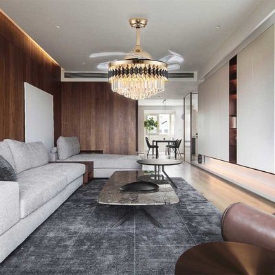 52 DC Folding Ceiling Fan With Light Chandelier With Hidden Fan