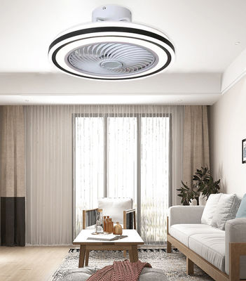 Low Profile Flush Mount Bladeless Ceiling Fan With Light Remote Control